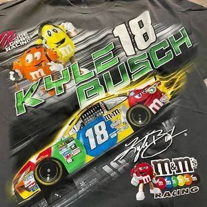 Kyle Busch M&M’s car racing t shirt size XL